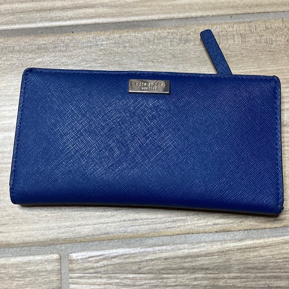 kate spade Handbags - Kate Spade Navy Blue Slim Bifold Wallet